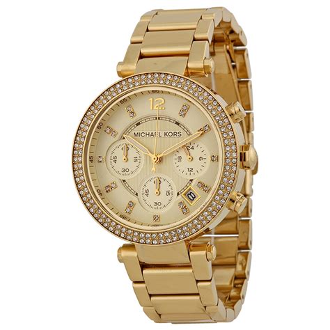 michael kors mk5354 parker gold watch|michael kors chronograph champagne dial.